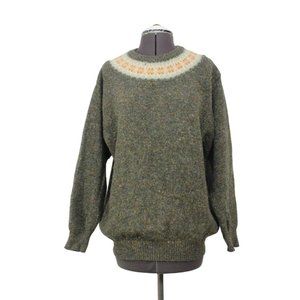 United Colors Of Benetton Green Crew Neck Sweater